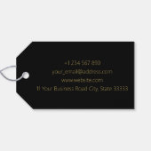 金パーソナライズされた箔ホワイトブラックギフトラベル ギフトタグ (裏面横)