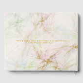 金パーソナライズされた箔マーブル結婚ズゲストブック ゲストブック (裏面)