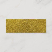金パーソナライズされた色グリッター コーリングカード (裏面)