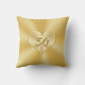 金パーソナライズされた金結婚の記念日の贈物 クッション (裏面)