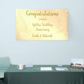 金パーソナライズされた金結婚記念日 横断幕 (トレードショー)