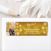 金パーソナライズされた金賛美差出人住所ラベル ラベル (インサイチュ)