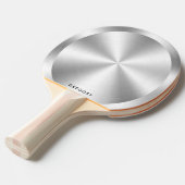 金パーソナライズされた銀テクスモノグラム 卓球ラケット (正面アングル)