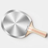 金パーソナライズされた銀テクスモノグラム 卓球ラケット (横)