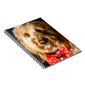 金パーソナライズされた額の犬 ノートブック (右側)