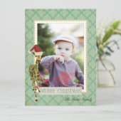 金ヒスイのキリンのクリスマスの写真カード シーズンカード (スタンド正面)