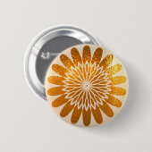 金ヒマワリの芸術の装飾 缶バッジ (正面&裏面)