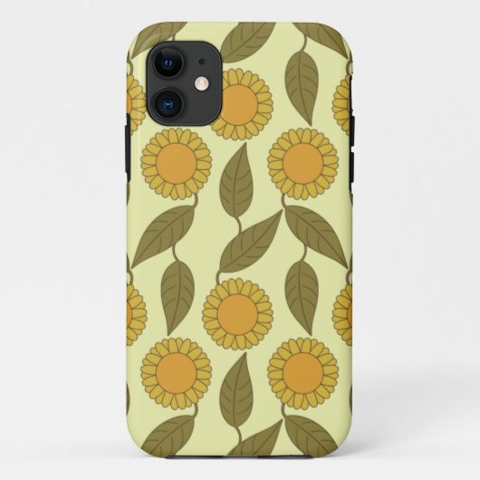金ヒマワリパターンiPhone 5の箱 Case-Mate iPhoneケース (裏面)