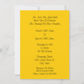 金ヒマワリ招待されられた結婚式です 招待状 (裏面)