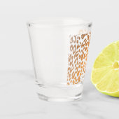 金ヒョウのプリント ショットグラス (左)