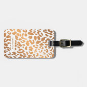 金ヒョウのプリント ラゲッジタグ (正面横)