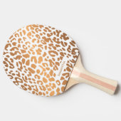 金ヒョウのプリント 卓球ラケット (横)