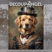 金ビクトリアンのレトリバー犬 – デコページ –  薄葉紙