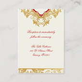 金ファンシーの結婚式のレセプションカードが花開く エンクロージャーカード (裏面)