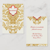 金ファンシーの結婚式のレセプションカードが花開く エンクロージャーカード (正面/裏面)