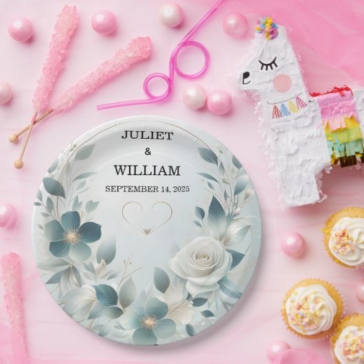 金ファンシー属グラムシャイニーハイエンドシルバー結婚ズ ペーパープレート (パーティー)