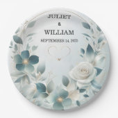 金ファンシー属グラムシャイニーハイエンドシルバー結婚ズ ペーパープレート (正面)