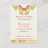 金ファンシー金のギフト結婚登録カードを繁栄 エンクロージャーカード (裏面)