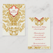 金ファンシー金のギフト結婚登録カードを繁栄 エンクロージャーカード (正面/裏面)