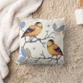 金フィンチ クッション (ブランケット)