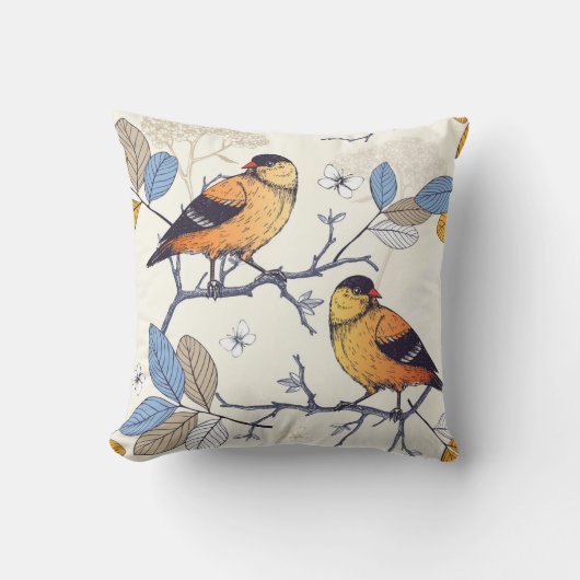 金フィンチ クッション (正面)