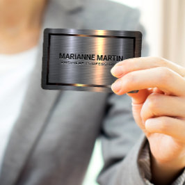 金フェイク属アルミニウム銀ブラシプリント | メタリ 名刺