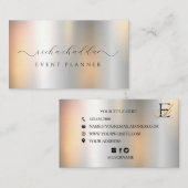 金フェイク属エレガント銀 名刺 (正面/裏面)