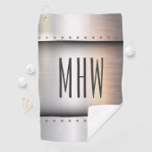 金フェイク属カスタムモノグラムのゴルフタオル ゴルフタオル (インサイチュ)