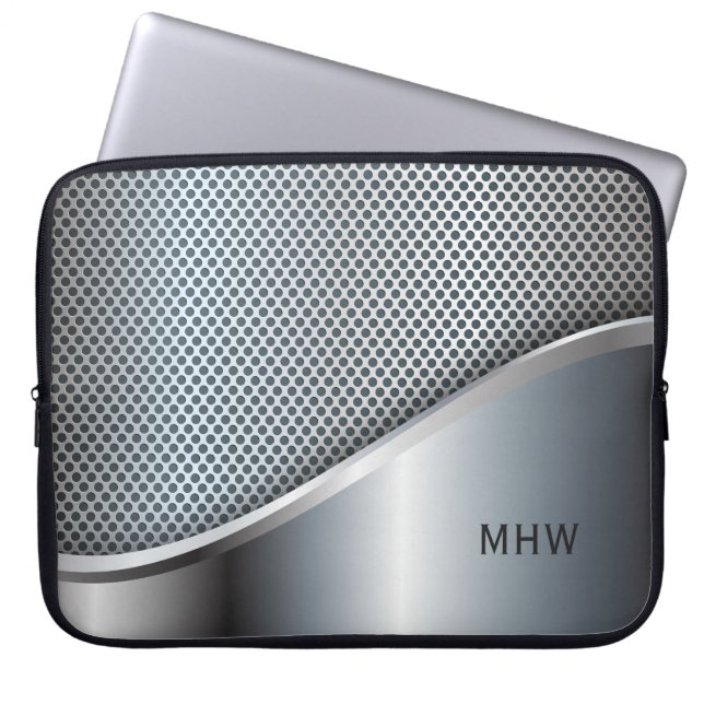 金フェイク属カスタムモノグラムラップトップスリーブ ラップトップスリーブ (正面)