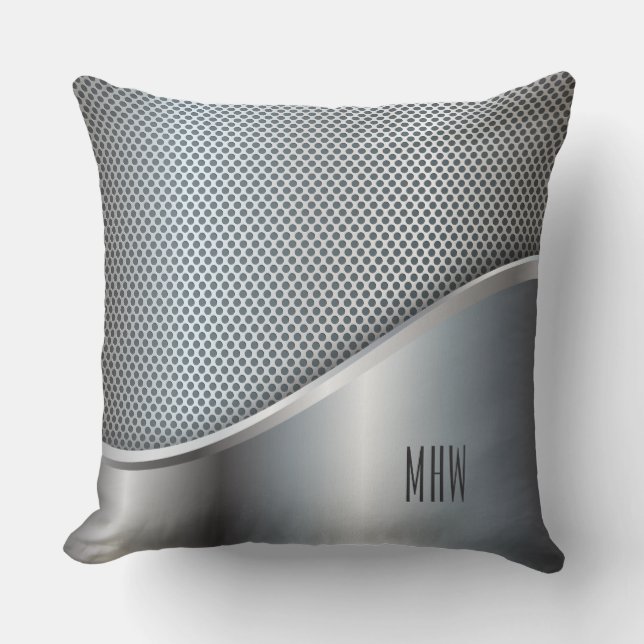 金フェイク属カスタムモノグラム装飾用クッション アウトドアクッション (正面)