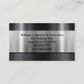 金フェイク属グレーブラックレッドモノグラム 名刺 (裏面)