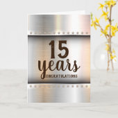 金フェイク属スタッド従業員の記念日 カード (黄色い花)