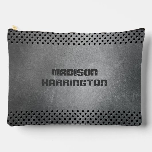 金フェイク属名前をカスタムする アクセサリーポーチ (正面)