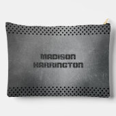 金フェイク属名前をカスタムする アクセサリーポーチ (裏面)