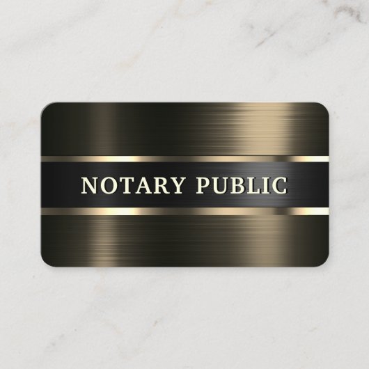 金フェイク属表面組織金ゴールド及び金属ブシン 名刺 (正面)