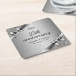 金フェイク属銀ダイヤモンド25周年記念GLAM スクエアペーパーコースター<br><div class="desc">金フェイク属銀ダイヤモンド25周年豪華コースター。</div>