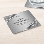 金フェイク属銀ダイヤモンド25周年記念GLAM スクエアペーパーコースター<br><div class="desc">金フェイク属銀ダイヤモンド25周年豪華コースター。</div>