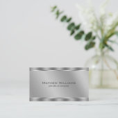 金フェイク属銀QRコード最小主義 名刺 (スタンド正面)