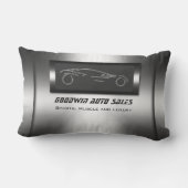 金フェイク属、シルバー自動車 – 自動車販売ショールーム ランバークッション (裏面)
