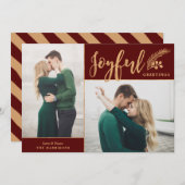 金フェイク箔あいさつエレガントの写真 |マルーン シーズンカード (正面/裏面)