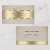 金フェイク箔くもの巣プロフェッショナルミニマルエレガント 名刺 (正面/裏面)