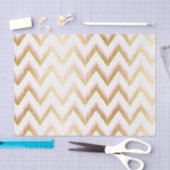 金フェイク箔とピンクイカットのシェブロン模様 薄葉紙 (クラフト)