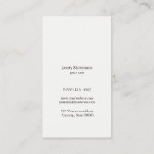 金フェイク箔と白ストライプのモダン 名刺 (裏面)