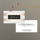 金フェイク箔と黒の小売用ストライプのギフトカード 割引カード