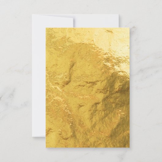 金フェイク箔のジオメトリックメディアインサー感謝していト サンキューカード (裏面)