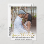 金フェイク箔の写真日付はがきを保存 ポストカード (正面/裏面)