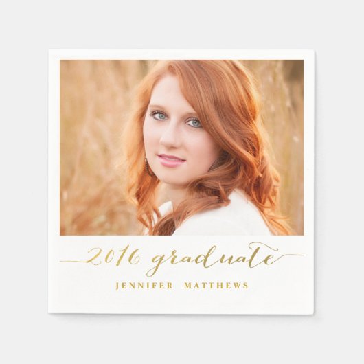 金フェイク箔の写真 | 大学院紙ナプキンス スタンダードカクテルナプキン (正面)