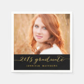 金フェイク箔の写真 | 大学院紙ナプキンス スタンダードカクテルナプキン (正面)