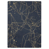 金フェイク箔の幾何学的ポリゴパーソナライズされたン クリップボード (裏面)