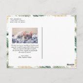 金フェイク箔の松の葉シーズンのご挨拶 ポストカード (裏面)